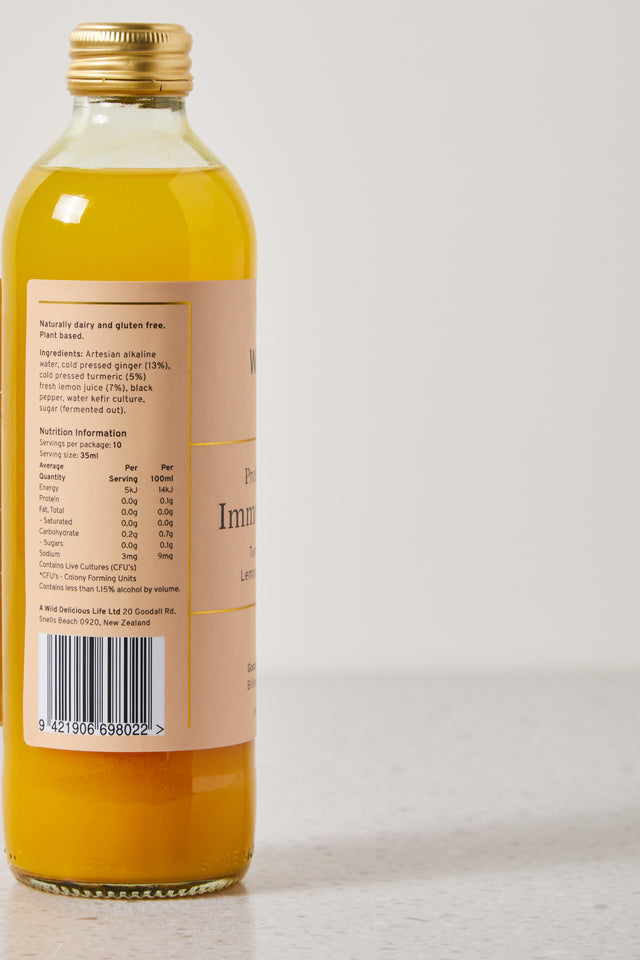 Probiotic Boost Shots, Turmeric Ginger & Lemon