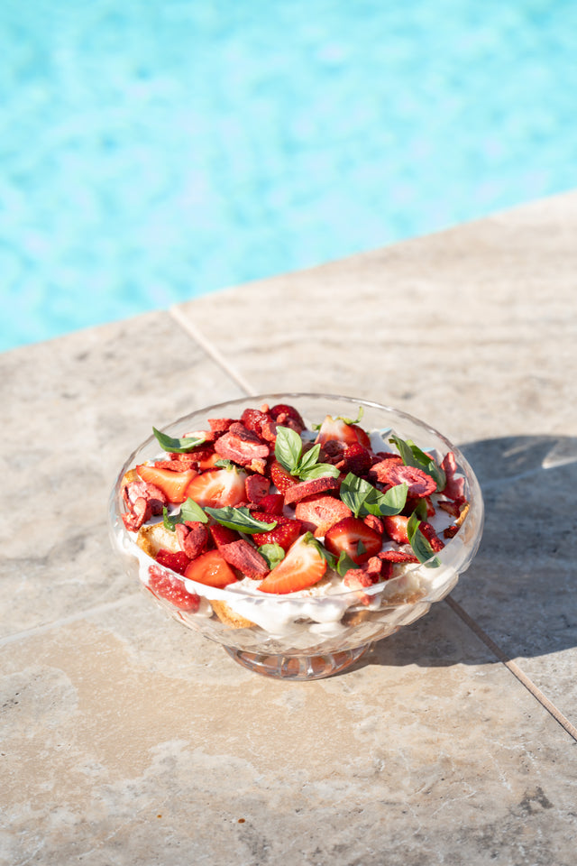 Strawberry & Hibiscus Shrub Trifle