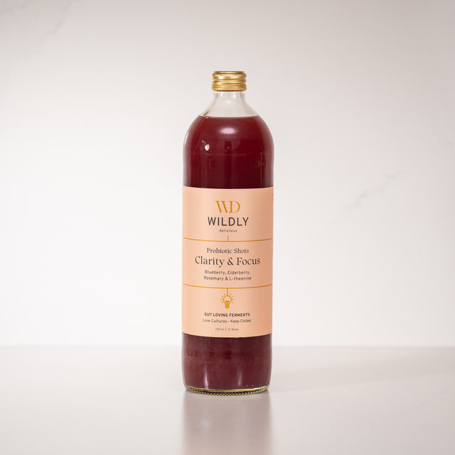 Probiotic Clarity & Focus Shots, Blueberry, Elderberry & L-Theanine