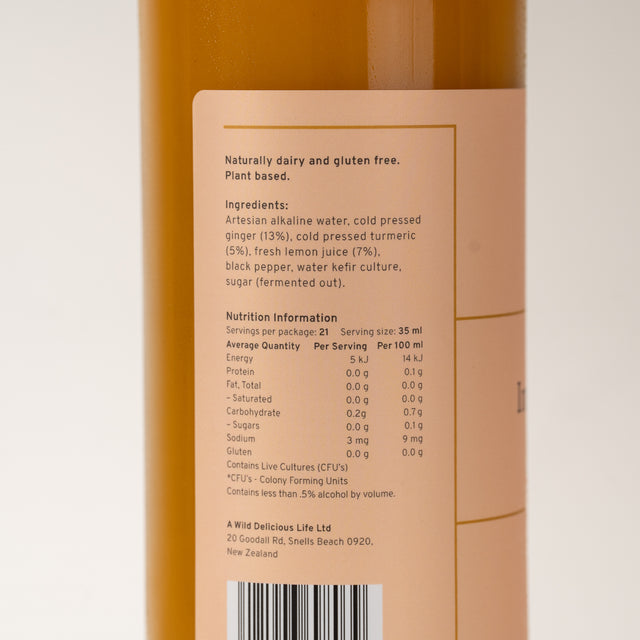 Probiotic Boost Shots, Turmeric Ginger & Lemon