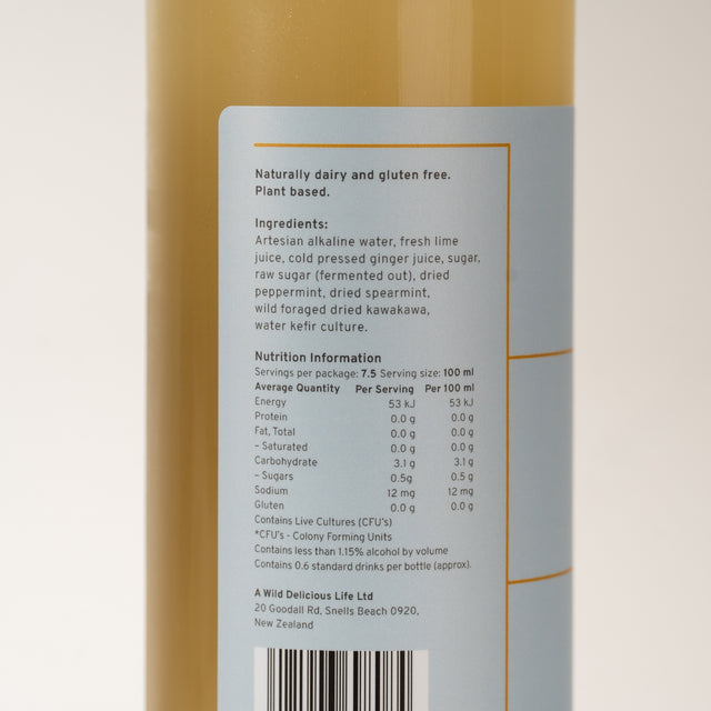 Water Kefir, Peppermint Lime and Kawakawa