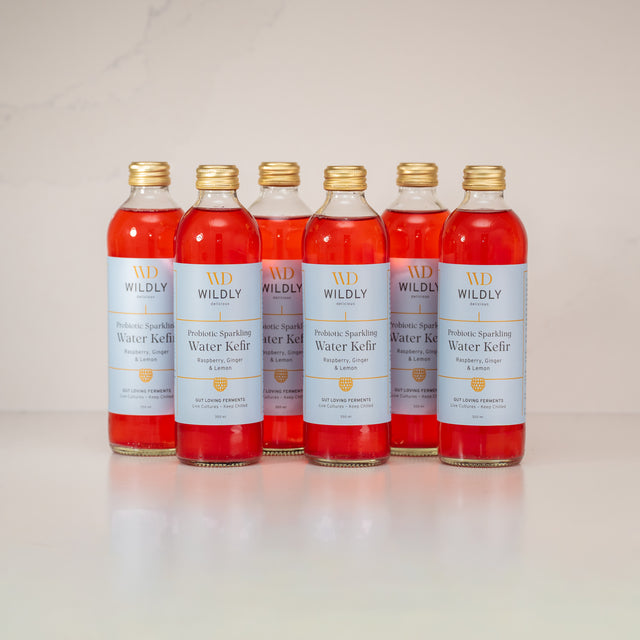 Water Kefir, Raspberry Lemon Ginger