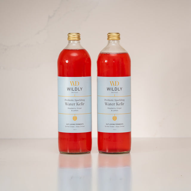 Water Kefir, Raspberry Lemon Ginger