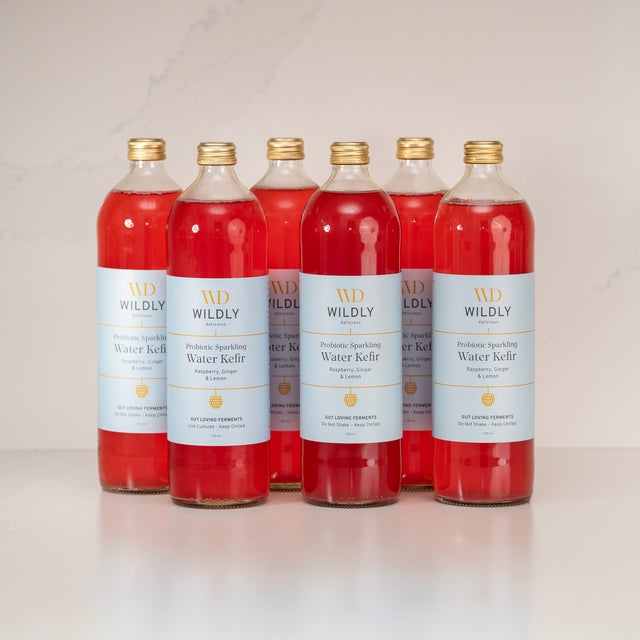 Water Kefir, Raspberry Lemon Ginger